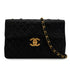 VINTAGE CHANEL MAXI MATELASSE 34 CHAIN SHOULDER BAG BLACK LAMB SKIN GOLD HARDWARE 90344383