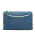 VINTAGE CHANEL MAXI MATELASSE 34 CHAIN SHOULDER BAG BLUE DENIM GOLD HARDWARE 90335141
