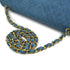 VINTAGE CHANEL MAXI MATELASSE 34 CHAIN SHOULDER BAG BLUE DENIM GOLD HARDWARE 90335141