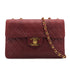 VINTAGE CHANEL MAXI MATELASSE 34 CHAIN SHOULDER BAG BORDEAUX LAMB SKIN GOLD HARDWARE 90318629