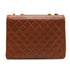 VINTAGE CHANEL MAXI MATELASSE 34 CHAIN SHOULDER BAG BROWN LAMB SKIN GOLD HARDWARE 90337280