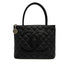 VINTAGE CHANEL MEDALLION MATELLASSE TOTE BAG BLACK CAVIAR SKIN SILVER HARDWARE 90314330