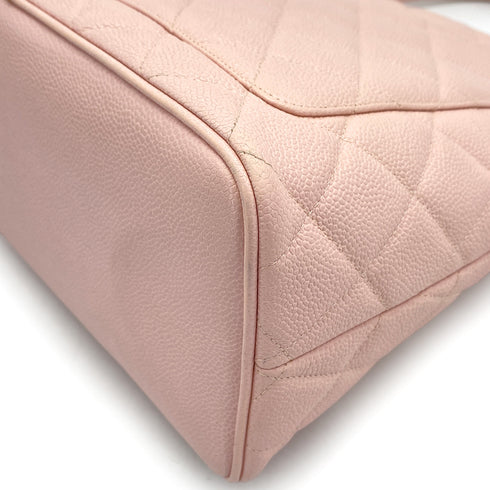 VINTAGE CHANEL MEDALLION MATELLASSE TOTE BAG PINK CAVIAR SKIN GOLD HARDWARE 90327074