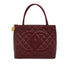VINTAGE CHANEL MEDALLION TOTE BAG BORDEAUX CAVIAR SKIN GOLD HARDWARE 90344386