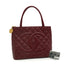 VINTAGE CHANEL MEDALLION TOTE BAG BORDEAUX CAVIAR SKIN GOLD HARDWARE 90344386