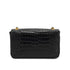 VINTAGE CHANEL MINI CHAIN SHOULDER BAG BLACK CROCODILE GOLD HARDWARE 90312697