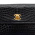 VINTAGE CHANEL MINI CHAIN SHOULDER BAG BLACK CROCODILE GOLD HARDWARE 90312697