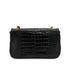 VINTAGE CHANEL MINI CHAIN SHOULDER BAG BLACK CROCODILE GOLD HARDWARE 90323197