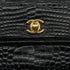 VINTAGE CHANEL MINI CHAIN SHOULDER BAG BLACK CROCODILE GOLD HARDWARE 90323197
