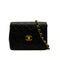 VINTAGE CHANEL MINI CHAIN SHOULDER BAG BLACK LAMB SKIN GOLD HARDWARE 90338885