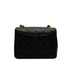 VINTAGE CHANEL MINI CHAIN SHOULDER BAG BLACK LAMB SKIN GOLD HARDWARE 90338885