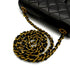 VINTAGE CHANEL MINI CHAIN SHOULDER BAG BLACK LAMB SKIN GOLD HARDWARE 90338885