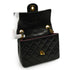 VINTAGE CHANEL MINI CHAIN SHOULDER BAG BLACK LAMB SKIN GOLD HARDWARE 90338885