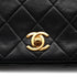 VINTAGE CHANEL MINI FULL FLAP CHAIN SHUOLDER BAG BLACK LAMB SKIN GOLD HARDWARE 90339942