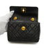 VINTAGE CHANEL MINI MATELASSE CHAIN SHOULDER BAG BALCK LAMB SKIN GOLD HARDWARE 90348518