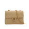 VINTAGE CHANEL MINI MATELASSE CHAIN SHOULDER BAG BEIGE LAMB SKIN GOLD HARDWARE 90335157