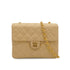 VINTAGE CHANEL MINI MATELASSE CHAIN SHOULDER BAG BEIGE LAMB SKIN GOLD HARDWARE 90335489