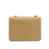 VINTAGE CHANEL MINI MATELASSE CHAIN SHOULDER BAG BEIGE LAMB SKIN GOLD HARDWARE 90335489