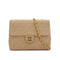 VINTAGE CHANEL MINI MATELASSE CHAIN SHOULDER BAG BEIGE LAMB SKIN GOLD HARDWARE 90326859