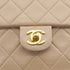 VINTAGE CHANEL MINI MATELASSE CHAIN SHOULDER BAG BEIGE LAMB SKIN GOLD HARDWARE 90326859