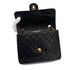 VINTAGE CHANEL MINI MATELASSE CHAIN SHOULDER BAG BLACK LAMB SKIN GOLD HARDWARE 90317885