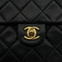 VINTAGE CHANEL MINI MATELASSE CHAIN SHOULDER BAG BLACK LAMB SKIN GOLD HARDWARE 90317885