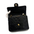 VINTAGE CHANEL MINI MATELASSE CHAIN SHOULDER BAG BLACK LAMB SKIN GOLD HARDWARE 90319924