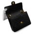 VINTAGE CHANEL MINI MATELASSE CHAIN SHOULDER BAG BLACK LAMB SKIN GOLD HARDWARE 90335135