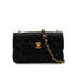 VINTAGE CHANEL MINI MATELASSE CHAIN SHOULDER BAG BLACK LAMB SKIN GOLD HARDWARE 90343407