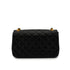 VINTAGE CHANEL MINI MATELASSE CHAIN SHOULDER BAG BLACK LAMB SKIN GOLD HARDWARE 90343407