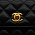 VINTAGE CHANEL MINI MATELASSE CHAIN SHOULDER BAG BLACK LAMB SKIN GOLD HARDWARE 90343407