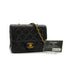 VINTAGE CHANEL MINI MATELASSE CHAIN SHOULDER BAG BLACK LAMB SKIN GOLD HARDWARE 90345156