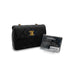 VINTAGE CHANEL MINI MATELASSE CHAIN SHOULDER BAG BLACK LAMB SKIN GOLD HARDWARE 90315020