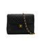 VINTAGE CHANEL MINI MATELASSE CHAIN SHOULDER BAG BLACK LAMB SKIN GOLD HARDWARE 90326658