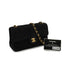 VINTAGE CHANEL MINI MATELASSE CHAIN SHOULDER BAG BLACK SUEDE GOLD HARDWARE 90335885