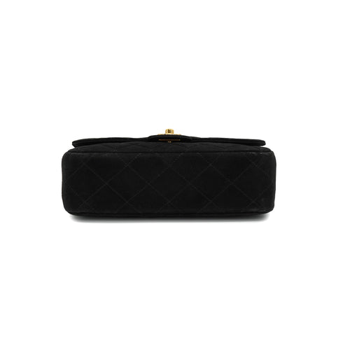 VINTAGE CHANEL MINI MATELASSE CHAIN SHOULDER BAG BLACK SUEDE GOLD HARDWARE 90335885