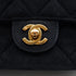 VINTAGE CHANEL MINI MATELASSE CHAIN SHOULDER BAG BLACK SUEDE GOLD HARDWARE 90340486