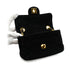 VINTAGE CHANEL MINI MATELASSE CHAIN SHOULDER BAG BLACK SUEDE GOLD HARDWARE 90340486