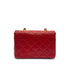 VINTAGE CHANEL MINI MATELASSE CHAIN SHOULDER BAG RED LAMB SKIN GOLD HARDWARE 90325272