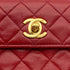 VINTAGE CHANEL MINI MATELASSE CHAIN SHOULDER BAG RED LAMB SKIN GOLD HARDWARE 90325272