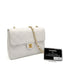 VINTAGE CHANEL MINI MATELASSE CHAIN SHOULDER BAG WHITE LAMB SKIN GOLD HARDWARE 90317872