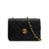 VINTAGE CHANEL MINI MATELASSE CIRCLE COCO CHAIN SHOULDER BAG BLACK LAMB SKIN GOLD HARDWARE 90340359