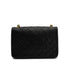 VINTAGE CHANEL MINI MATELASSE CIRCLE COCO CHAIN SHOULDER BAG BLACK LAMB SKIN GOLD HARDWARE 90340359