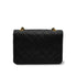 VINTAGE CHANEL MINI MATELASSE CIRCLE COCO CHAIN SHOULDER BAG BLACK LAMB SKIN GOLD HARDWARE 90343626