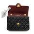 VINTAGE CHANEL MINI MATELASSE CIRCLE COCO CHAIN SHOULDER BAG BLACK LAMB SKIN GOLD HARDWARE 90343626