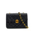 VINTAGE CHANEL MINI MATELASSE CIRCLE COCO CHAIN SHOULDER BAG NAVY LAMB SKIN GOLD HARDWARE 90337301
