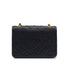 VINTAGE CHANEL MINI MATELASSE CIRCLE COCO CHAIN SHOULDER BAG NAVY LAMB SKIN GOLD HARDWARE 90337301