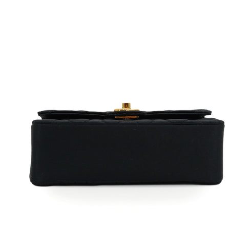 VINTAGE CHANEL MINI MATELASSE COCOMARK CHAIN SHOULDER BAG NAVY SATIN GOLD HARDWARE 90344370