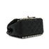 CHANEL MINI MATELASSE FAUX PEARL FRINGE SEQUINS CHAIN SHOULDER BAG BLACK LEATHER GOLD HARDWARE 90345994