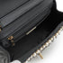 CHANEL MINI MATELASSE FAUX PEARL FRINGE SEQUINS CHAIN SHOULDER BAG BLACK LEATHER GOLD HARDWARE 90345994